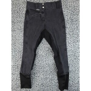 Dublin Riding Breeches Women 26 Black Good Full Seat Denim Equestrian Pants